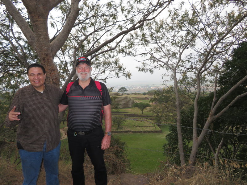 With our Driver/Tour Guide - Guillermo (Yarmo) - On top of &quot;El Gran Guachi&quot; overlooking the site